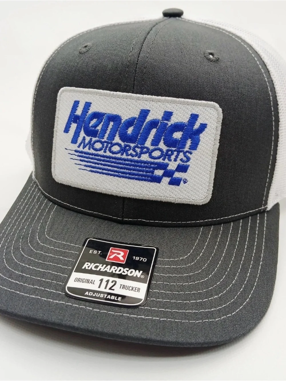 Hendrick Motorsports Embroidered Patch Richardson 112 Hat Cap Gray